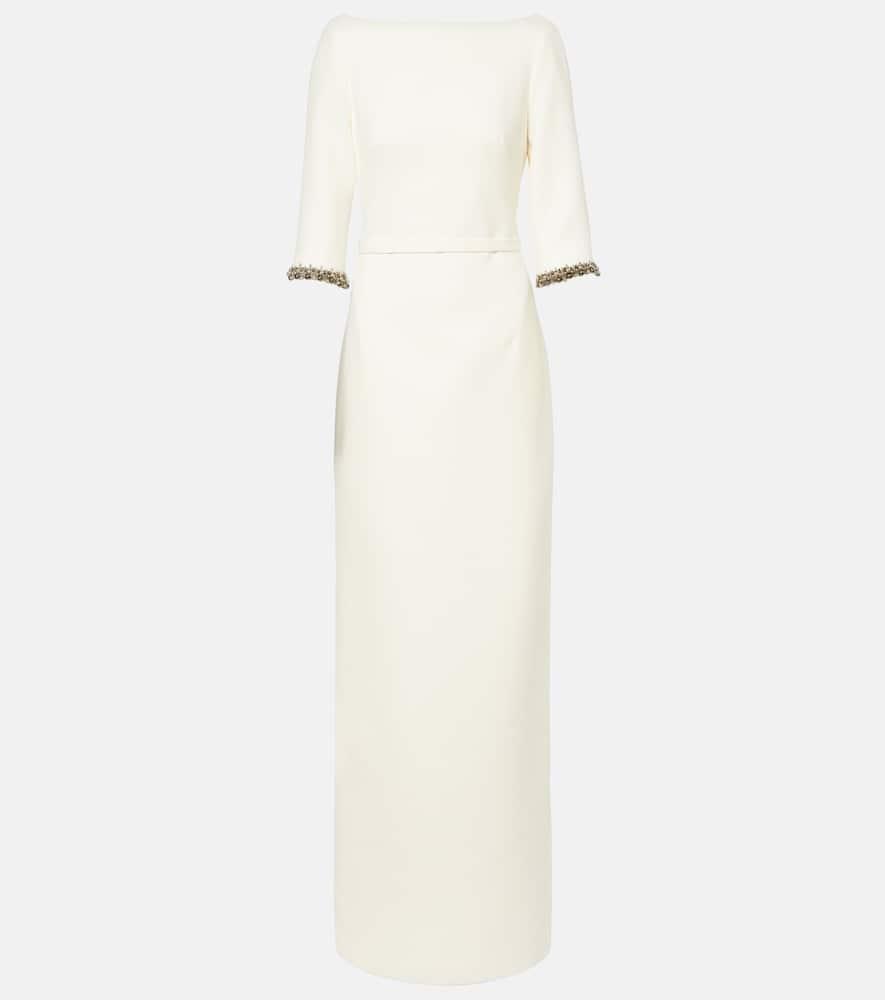 safiyaa bridal amaris embellished crêpe gown