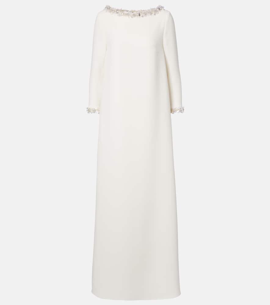 safiyaa bridal lanai embellished crêpe gown