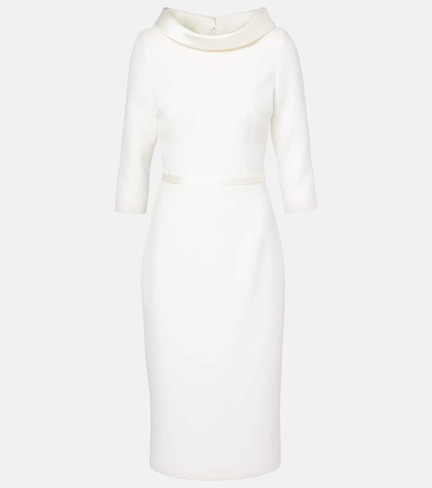 safiyaa bridal meryl crêpe midi dress