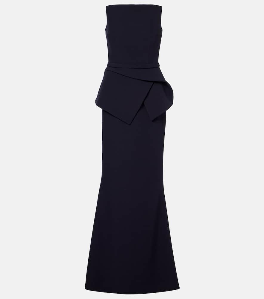 safiyaa carter crêpe bustier gown