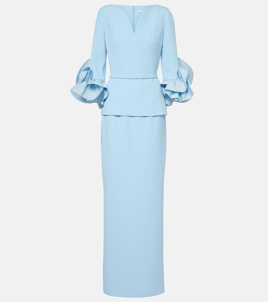 safiyaa clemence ruffled crêpe gown