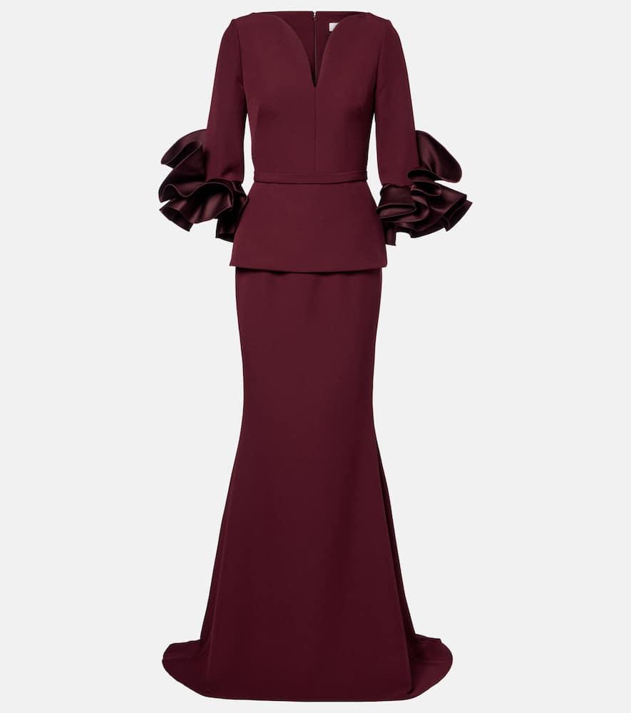 safiyaa clemenza crêpe gown