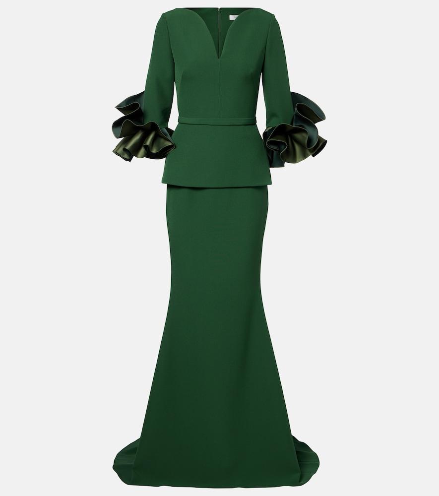 safiyaa clemenza crêpe gown