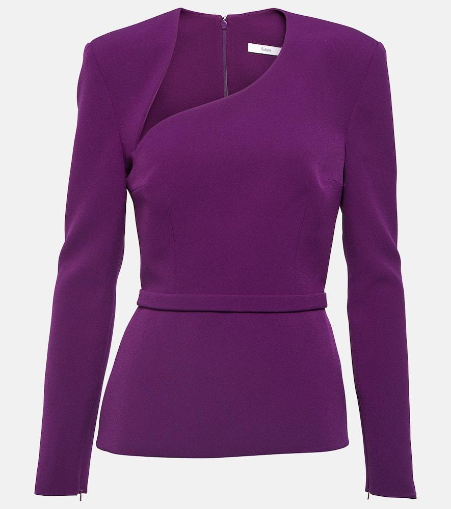 safiyaa cutout crêpe top