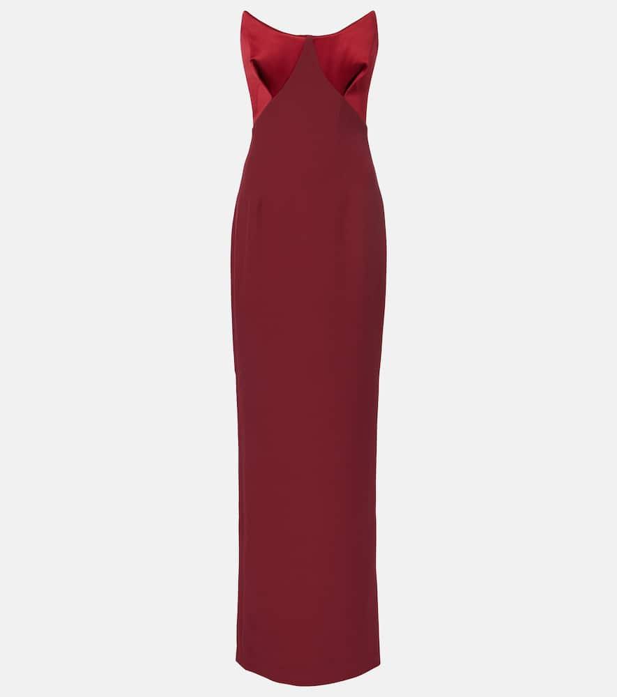 safiyaa drew crêpe corset gown