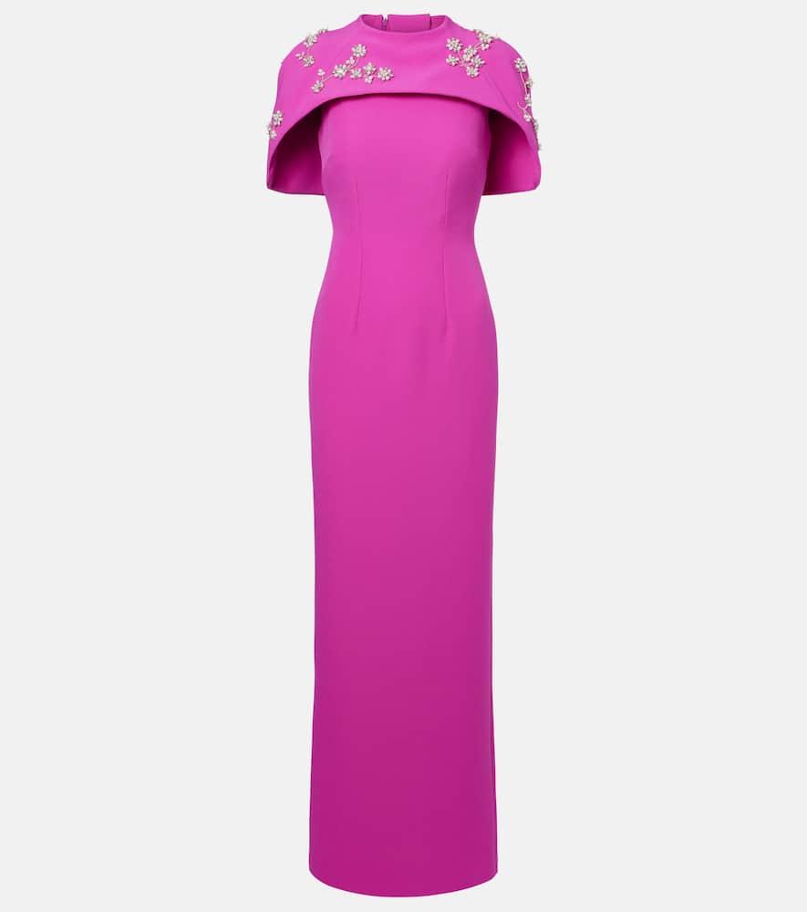 safiyaa embellished caped gown