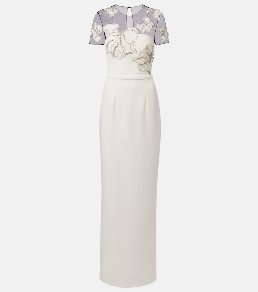 safiyaa embellished crêpe gown