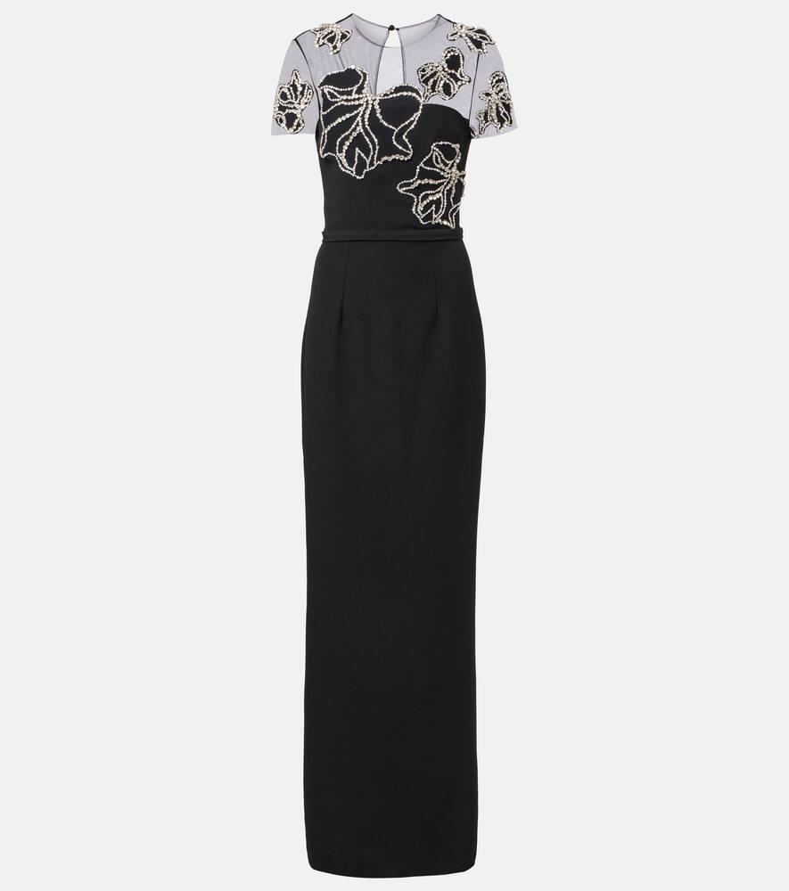 safiyaa embellished crêpe gown