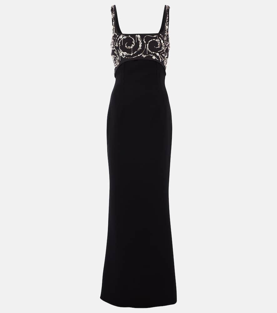 safiyaa ezda embellished crêpe gown