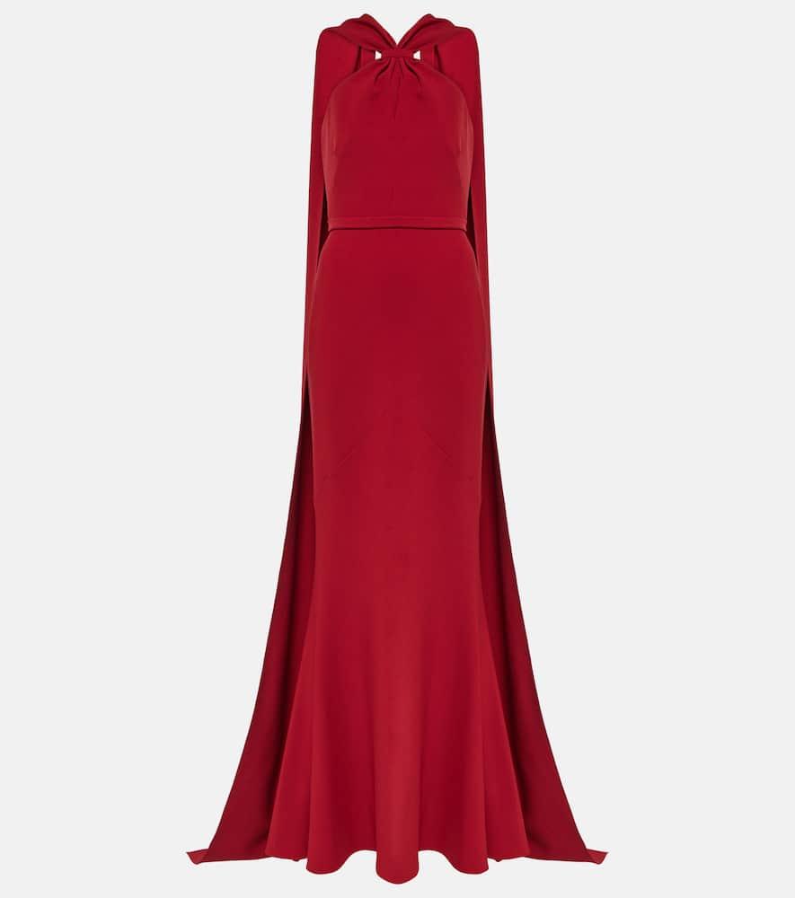 safiyaa lilien halterneck crêpe gown