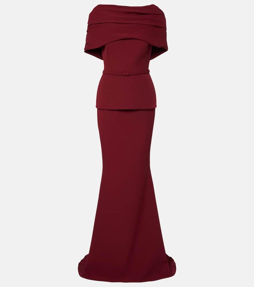 safiyaa loura crêpe gown