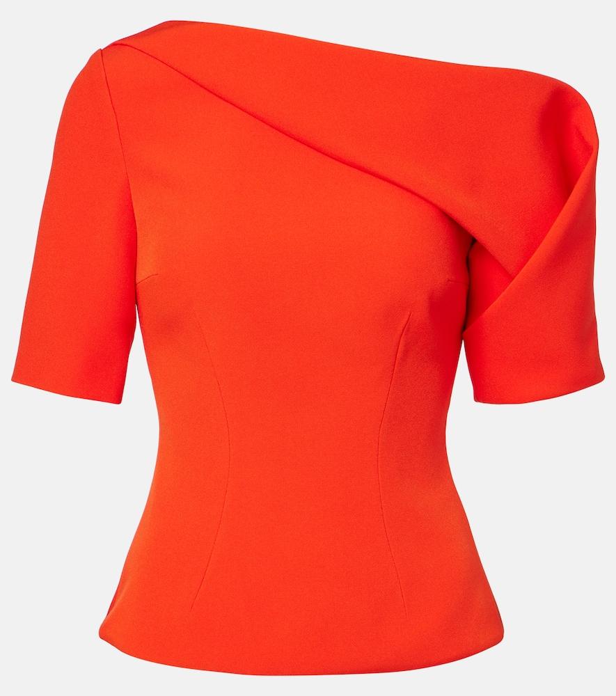 safiyaa marley draped crêpe top