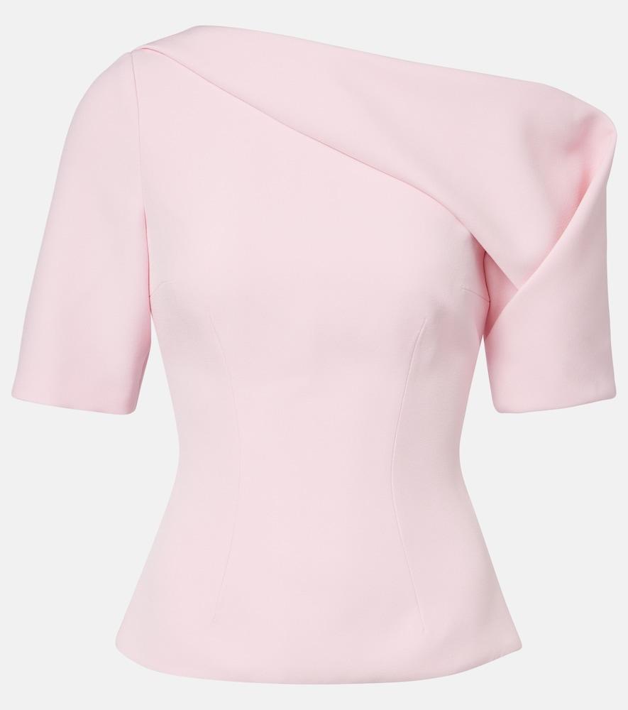 safiyaa marley draped crêpe top