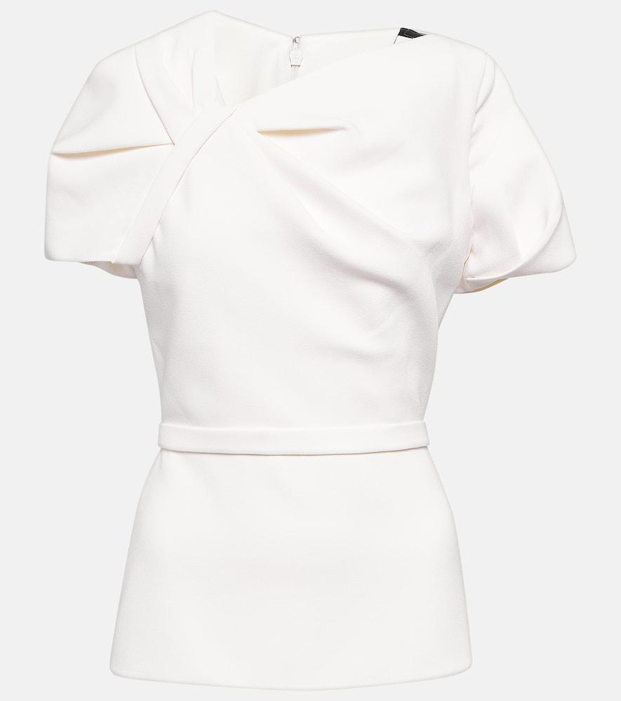 safiyaa peplum crêpe top