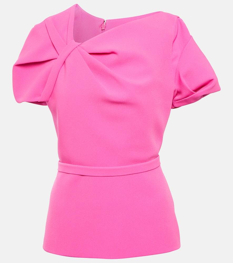 safiyaa peplum crêpe top