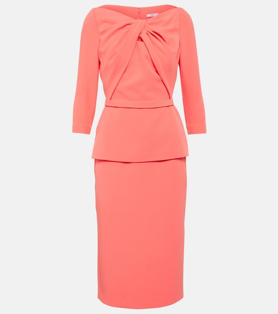 safiyaa rildanna crêpe midi dress