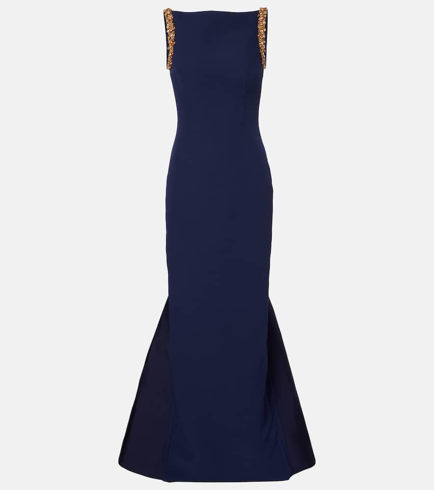 safiyaa sloane embellished crêpe gown