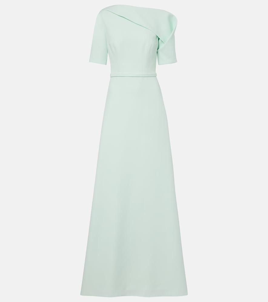 safiyaa stephanie draped crêpe gown