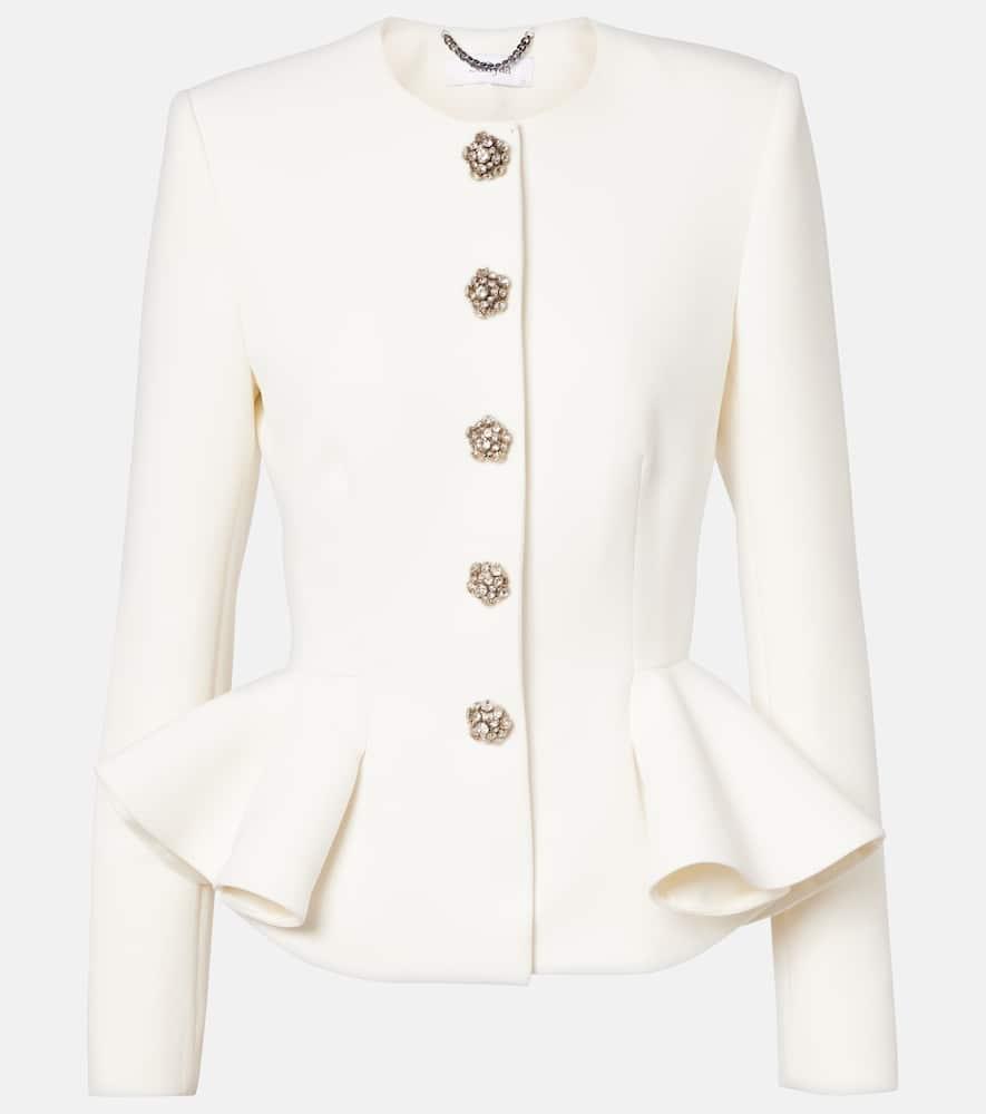 safiyaa tomomi embellished peplum jacket