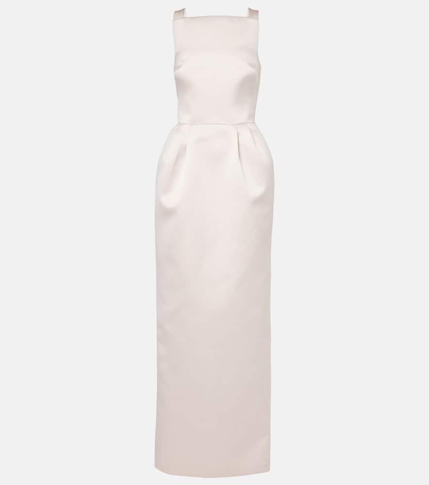 safiyaa trecchi embellished satin gown