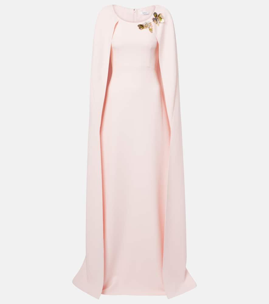 safiyaa yuna caped embellished gown