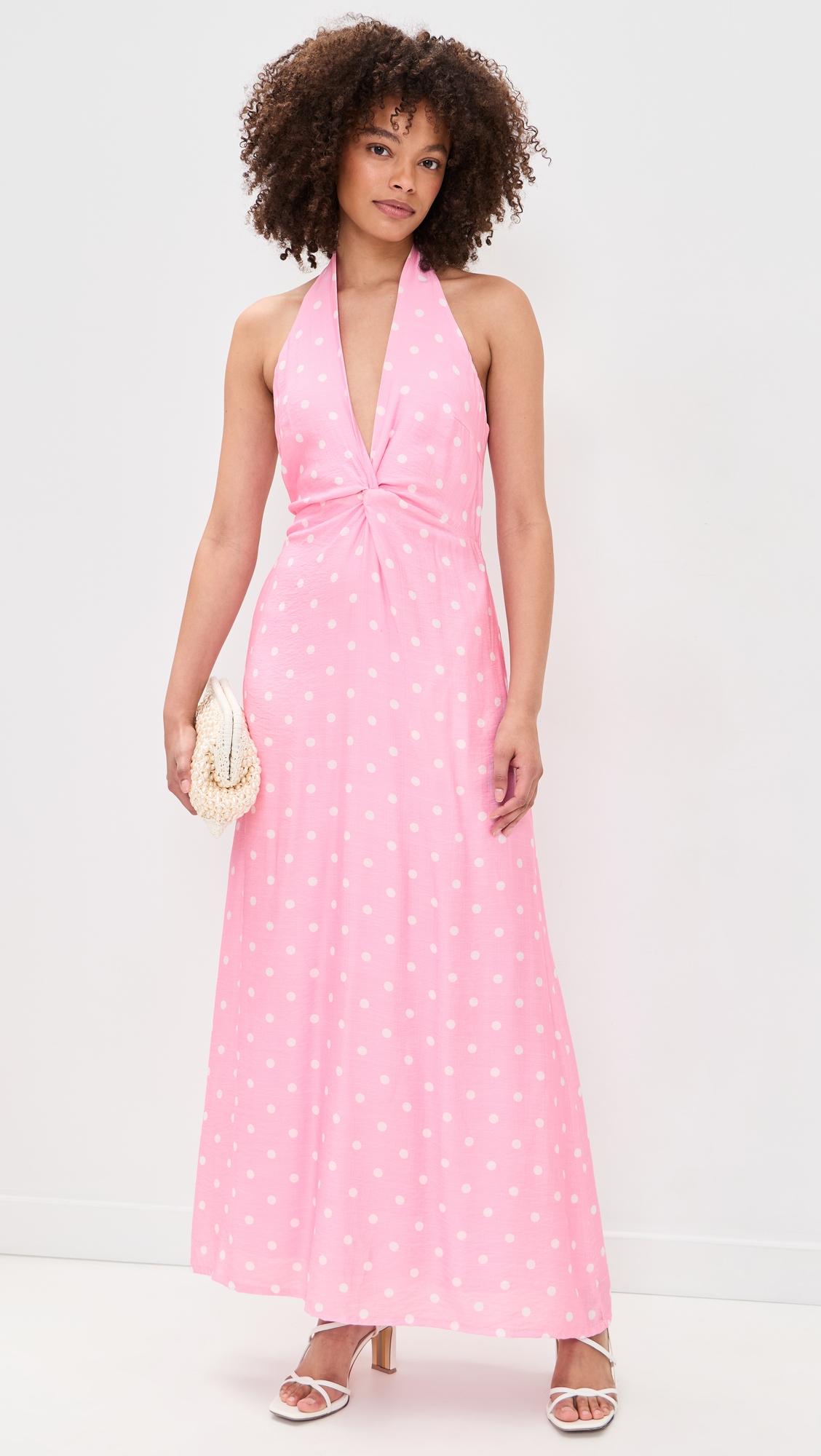 saga halter maxi dress