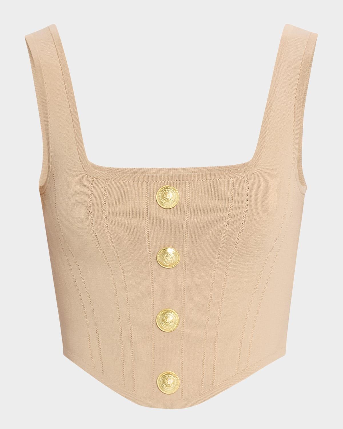 saga square-neck corset top