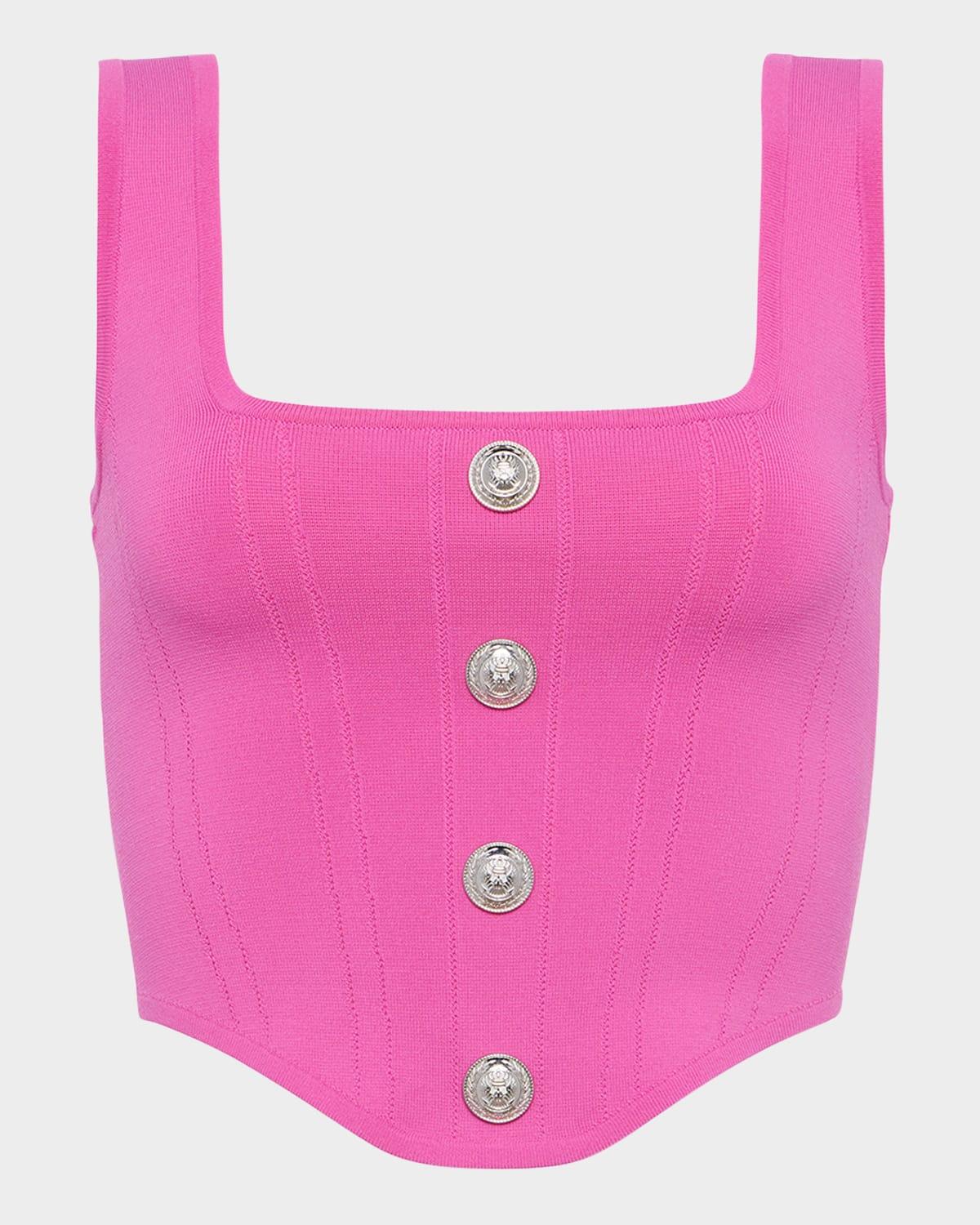saga square-neck corset top