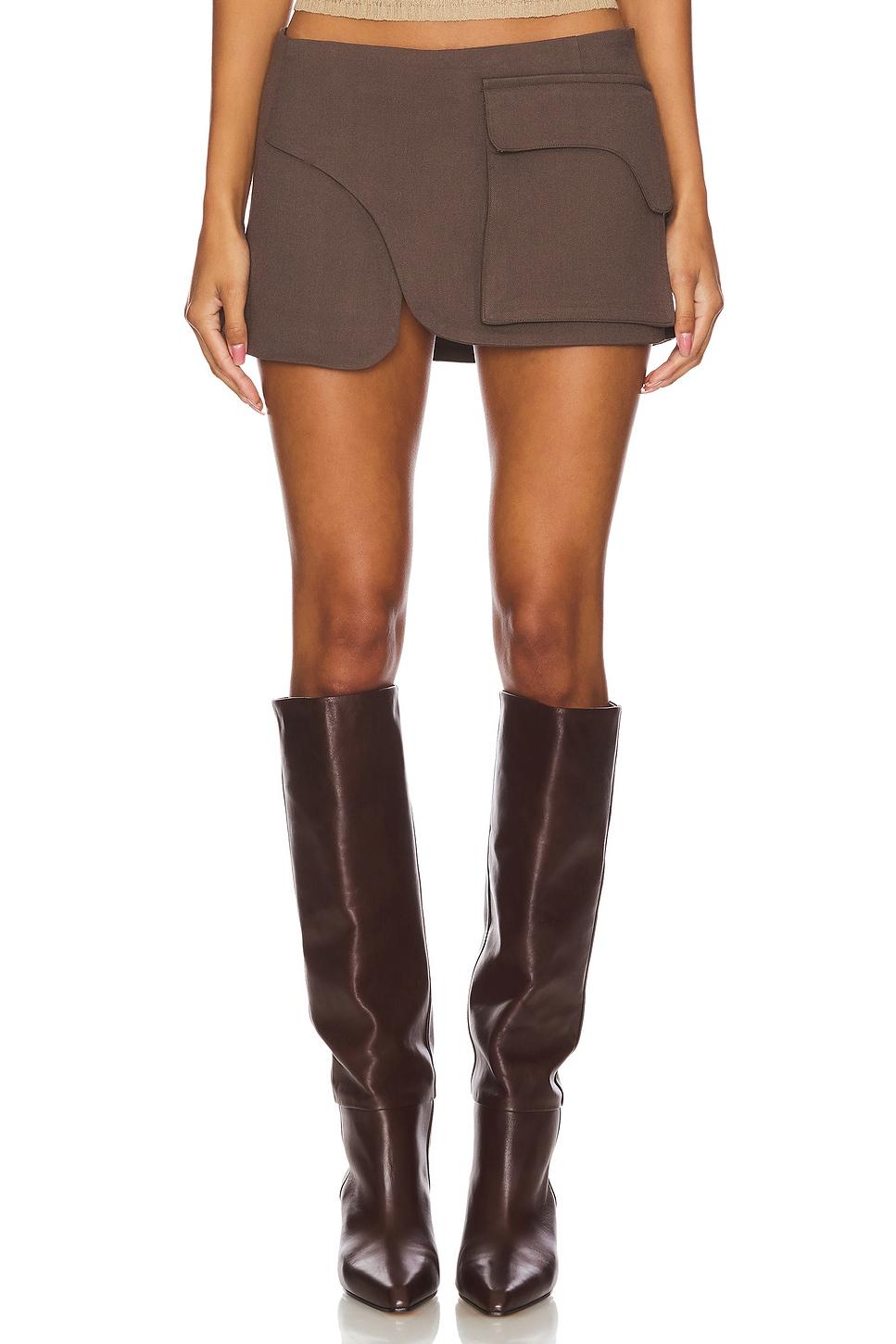 sage mini skirt