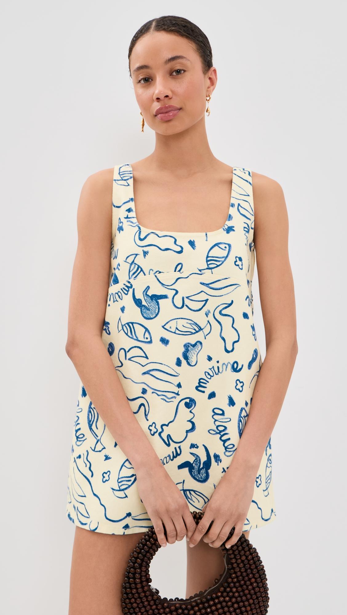 sahara printed denim dress