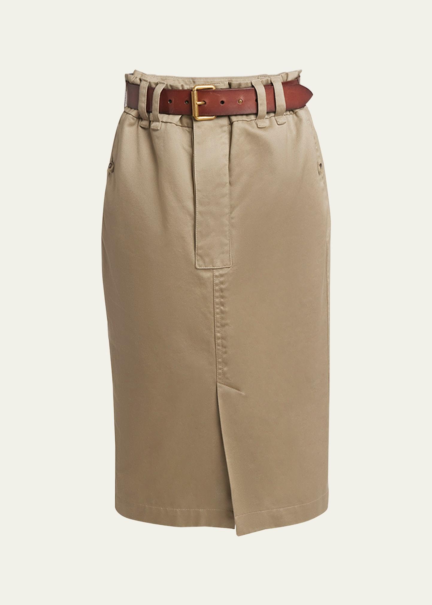 saharan cargo midi skirt