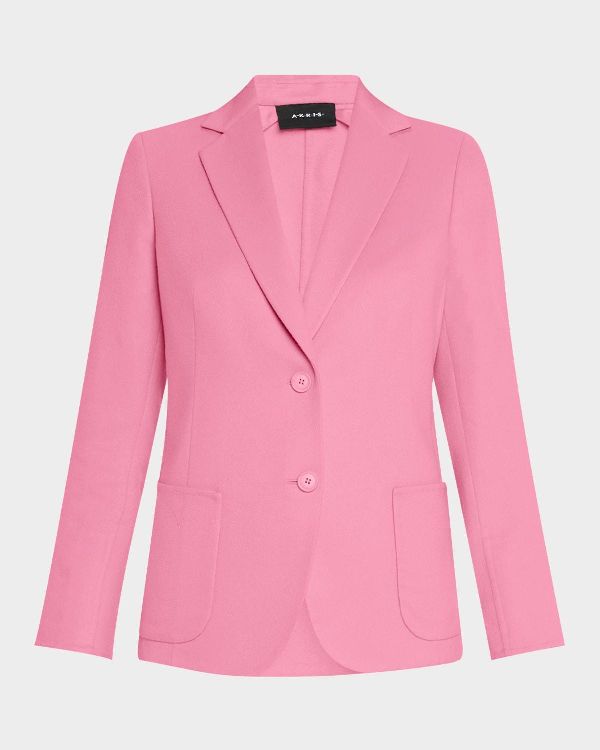 saigon single-breasted linen-silk jacket