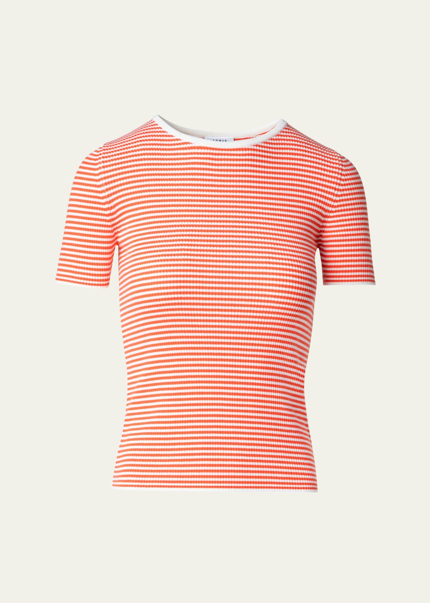 sailor stripe ribbed wool t-shirt