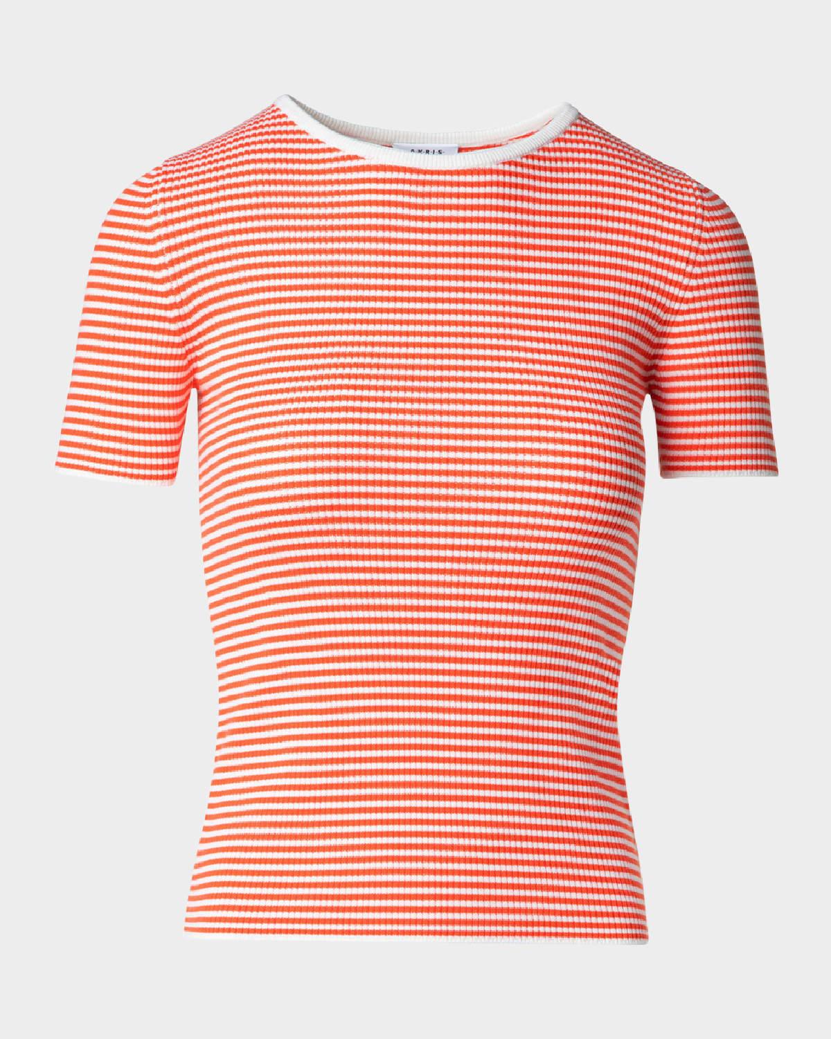 sailor stripe ribbed wool t-shirt