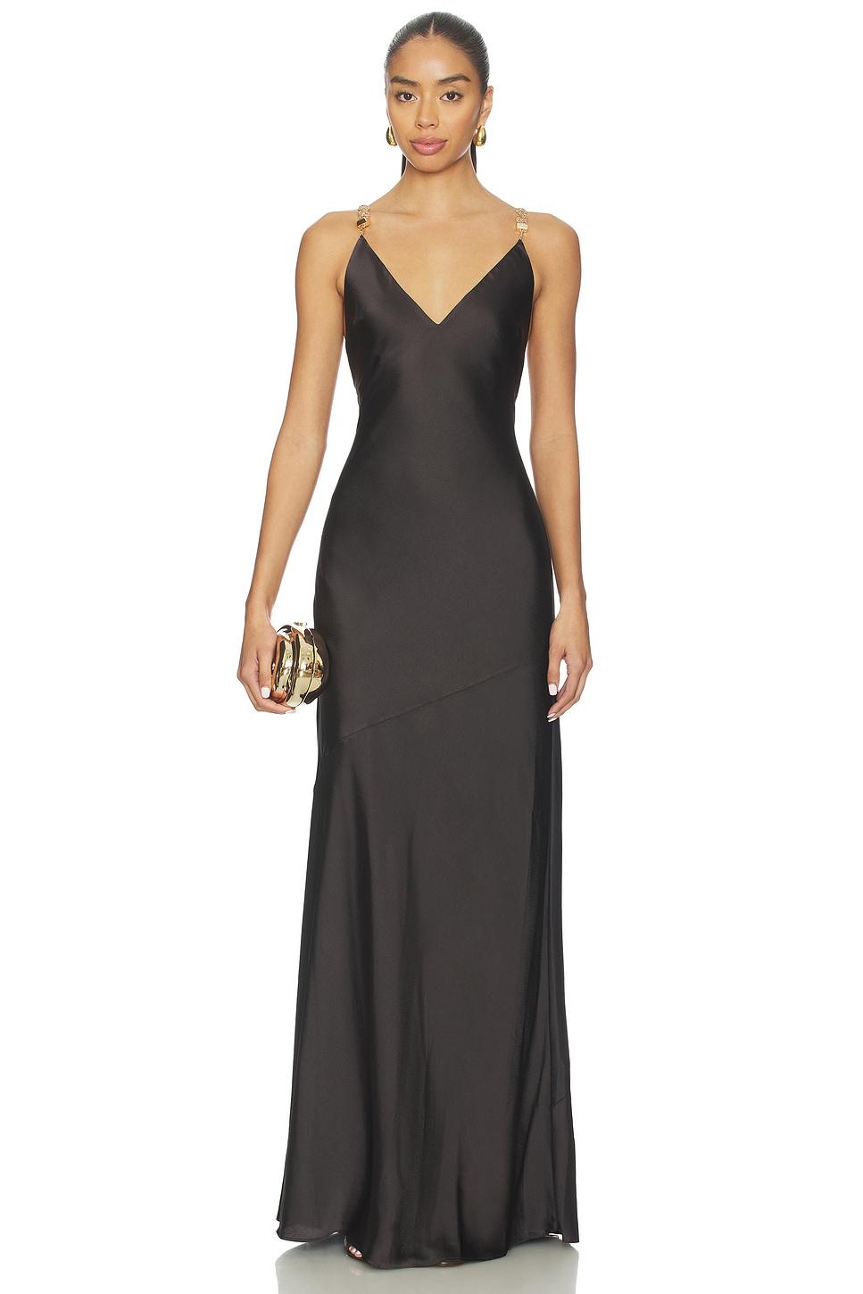 saint beaded strap gown