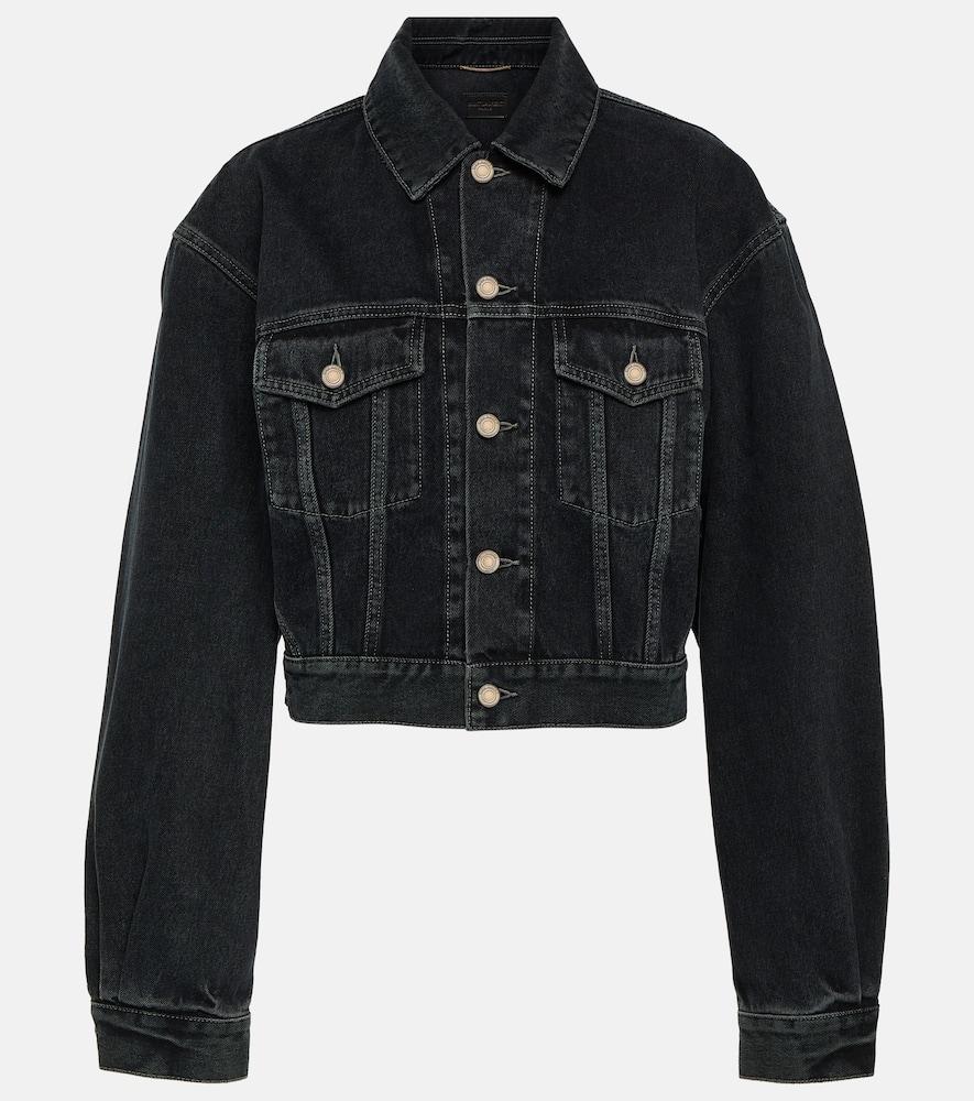 saint laurent '80s cropped denim jacket