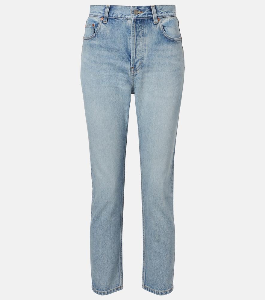 saint laurent '90s cropped slim jeans