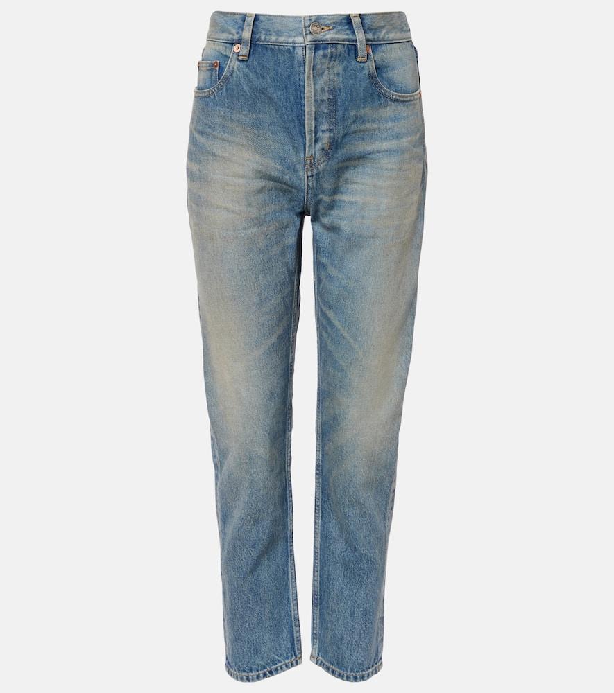 saint laurent '90s cropped slim jeans