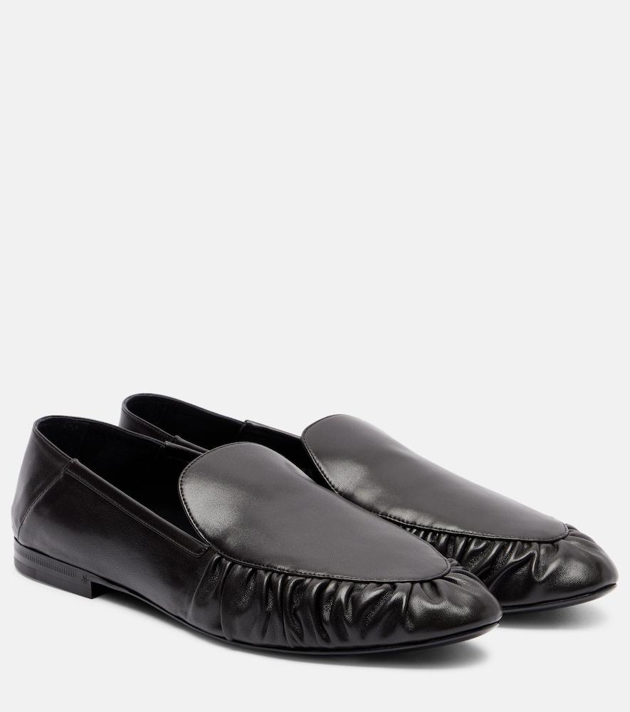 saint laurent alain leather loafers