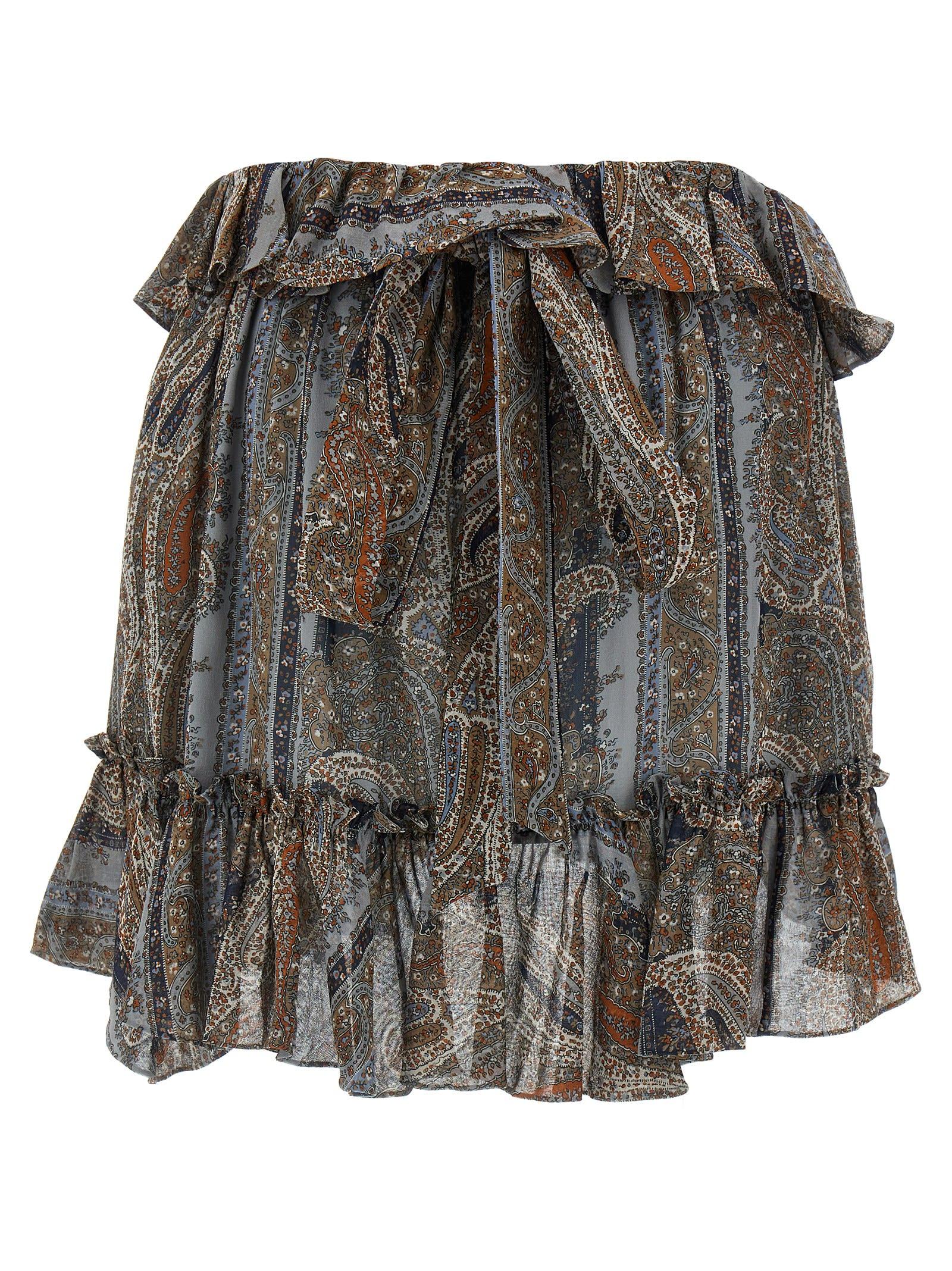 saint laurent all over print skirt