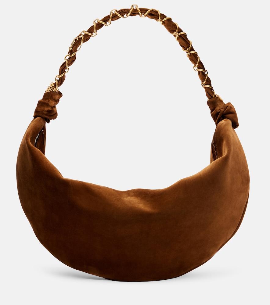 saint laurent amalia suede shoulder bag