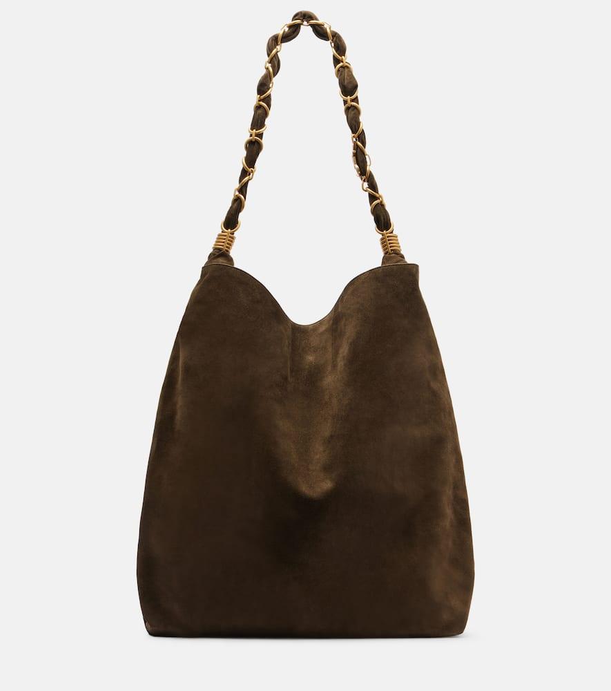 saint laurent amalia suede shoulder bag