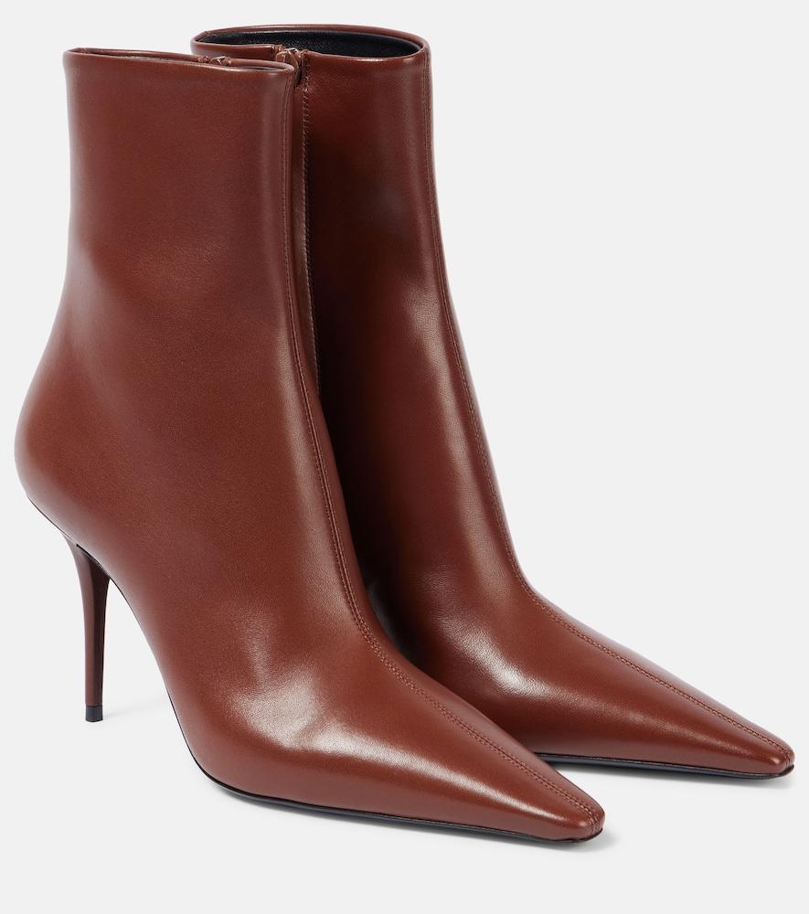 saint laurent ashley 90 leather ankle boots