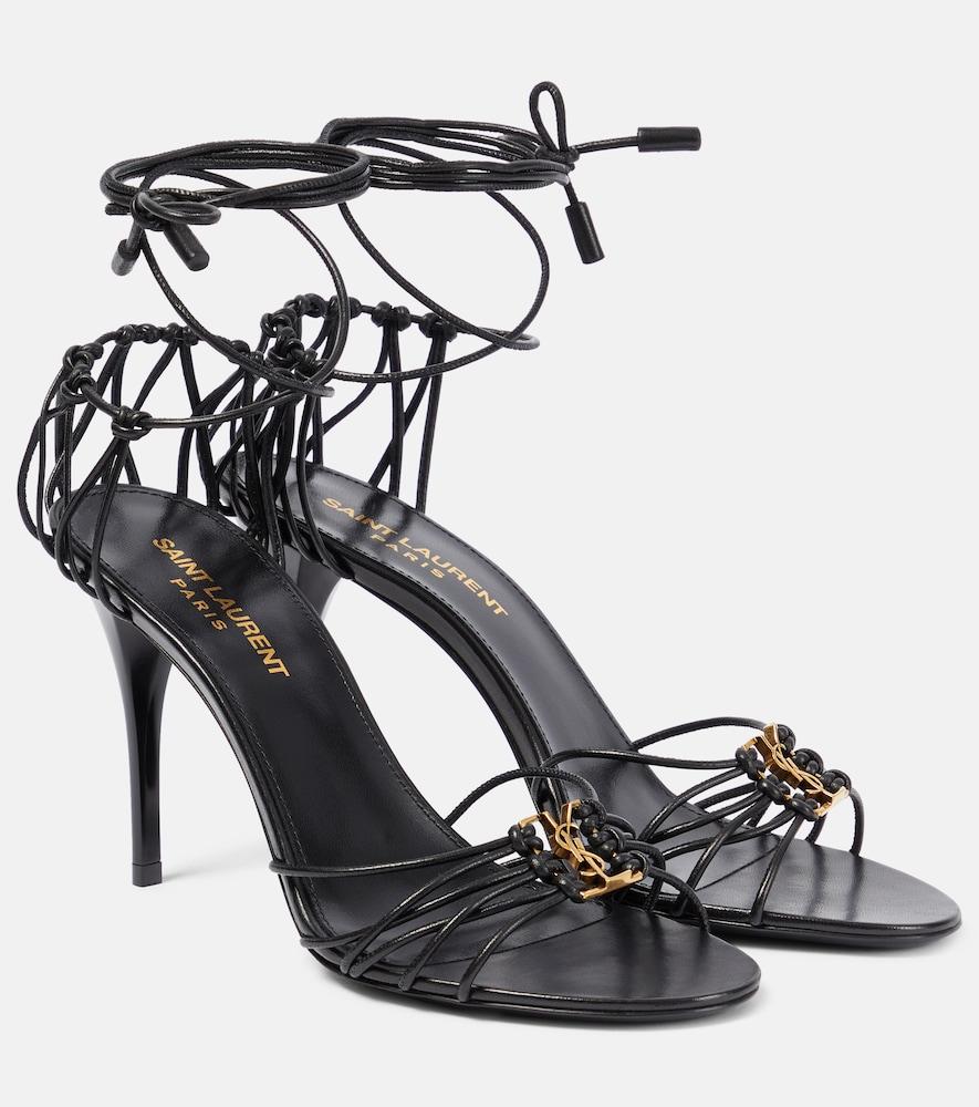 saint laurent babylone 90 leather sandals