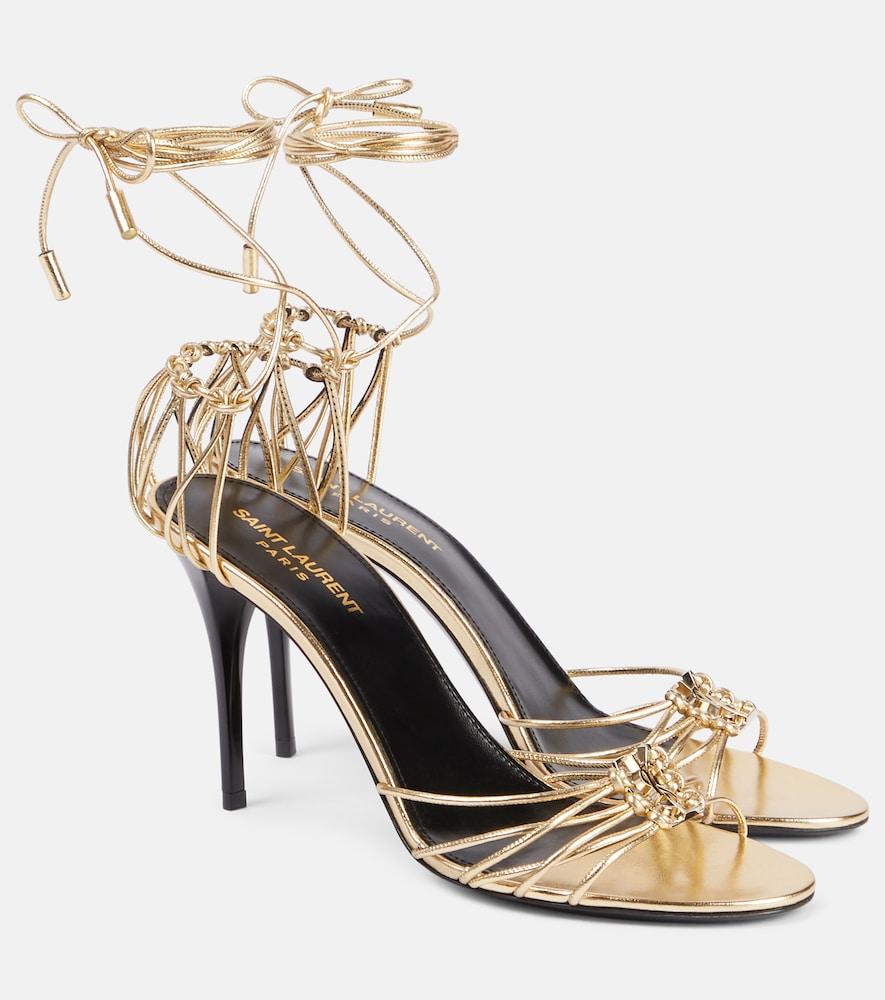 saint laurent babylone 90 leather sandals