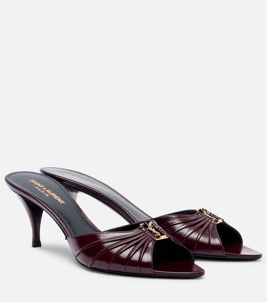 saint laurent babylone cassandre 60 leather mules