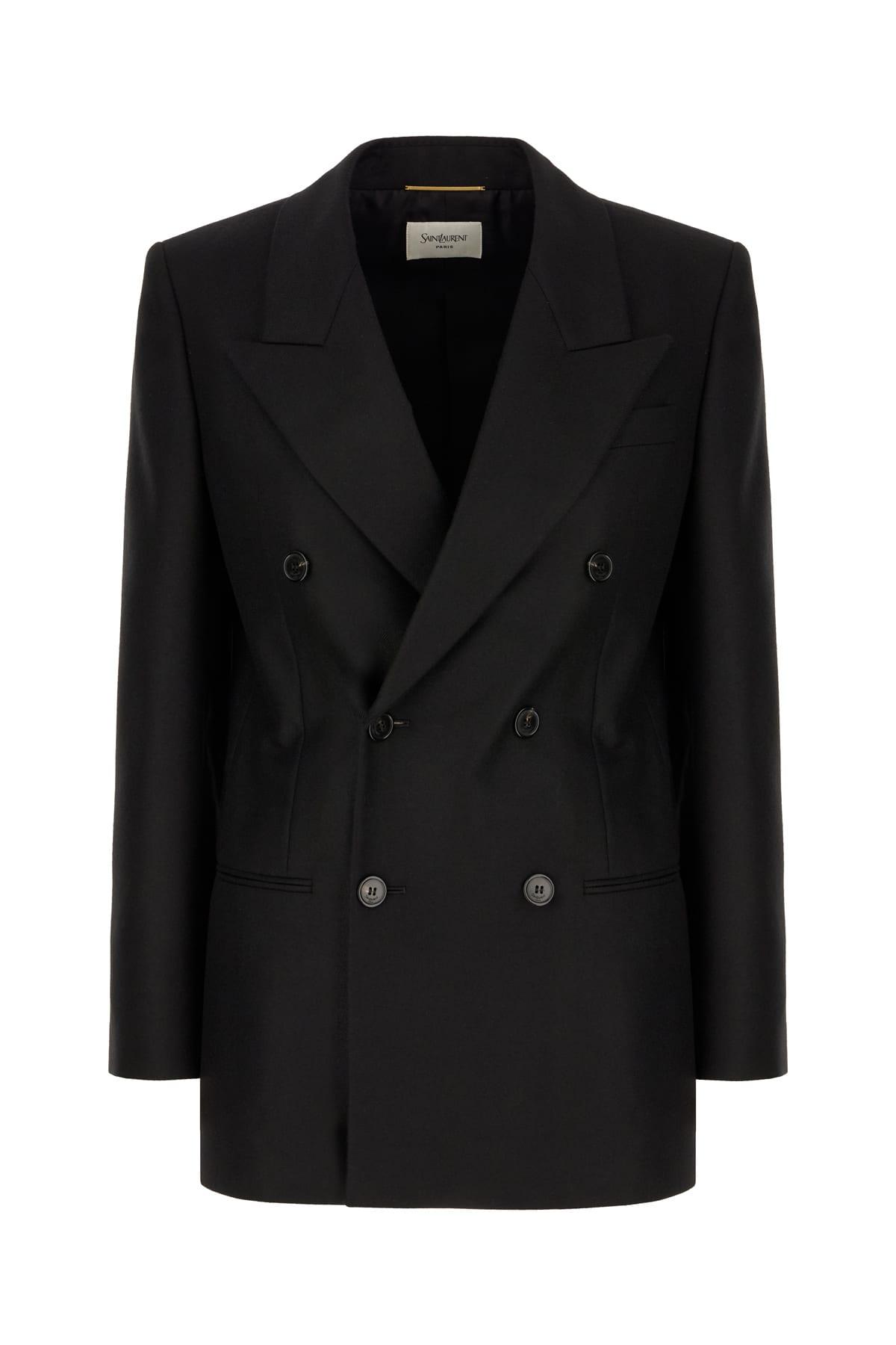 saint laurent black cashmere blazer