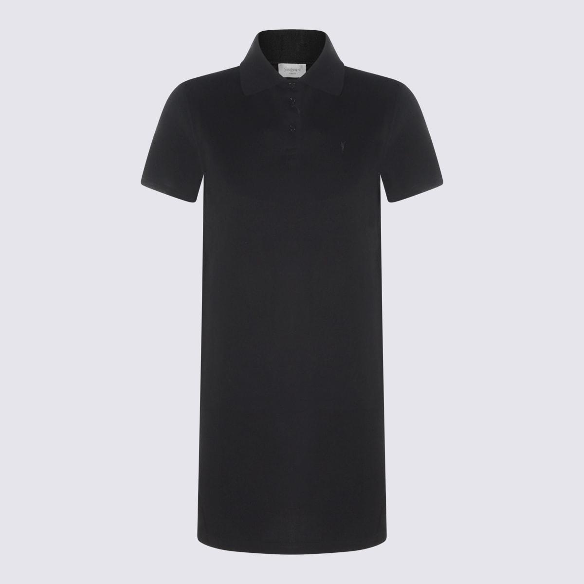 saint laurent black cotton dress