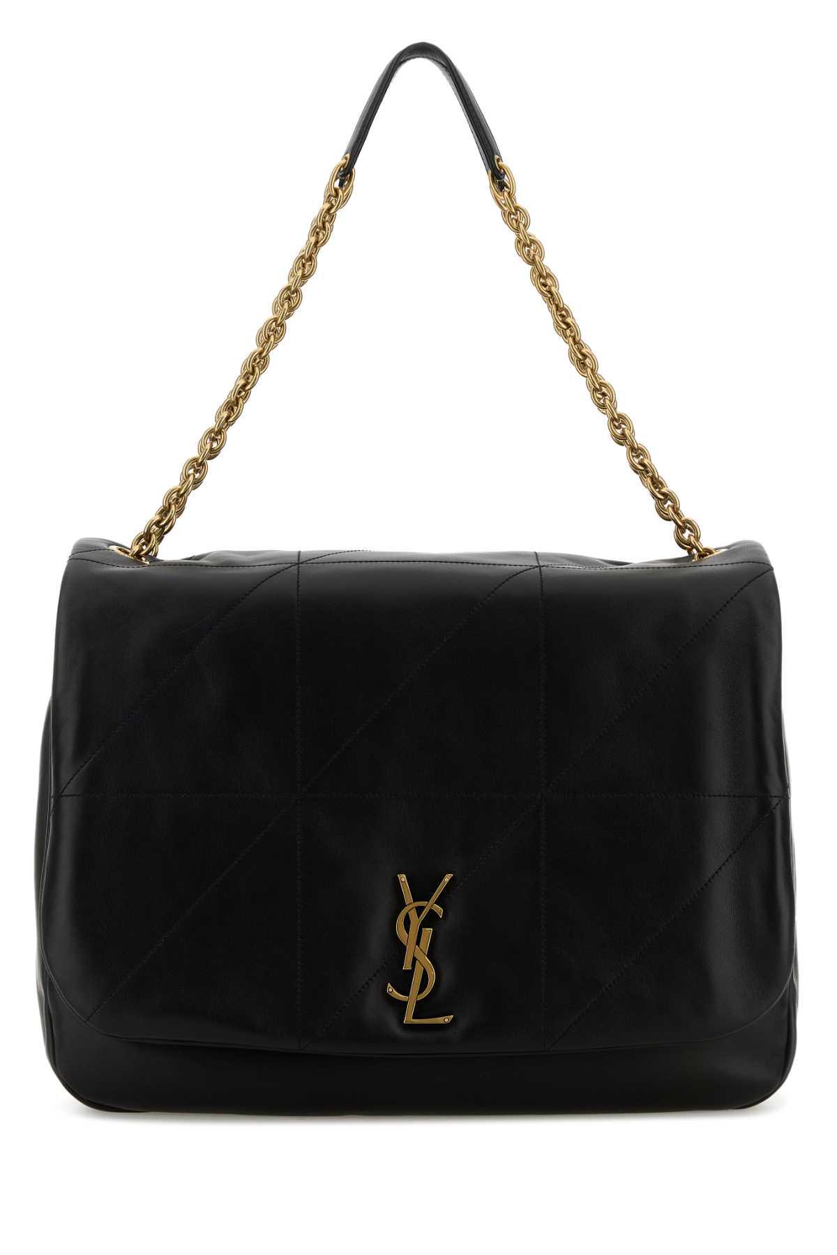saint laurent black leather jamie shopping bag