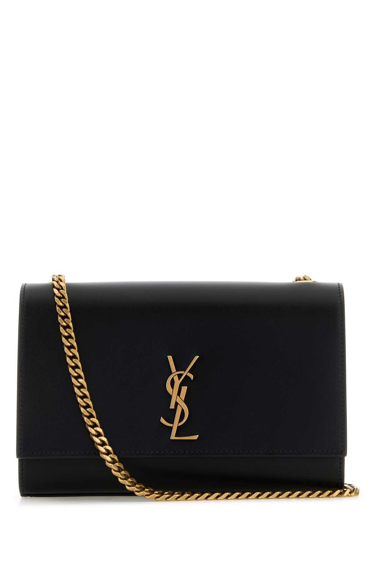 saint laurent black leather kate crossbody bag